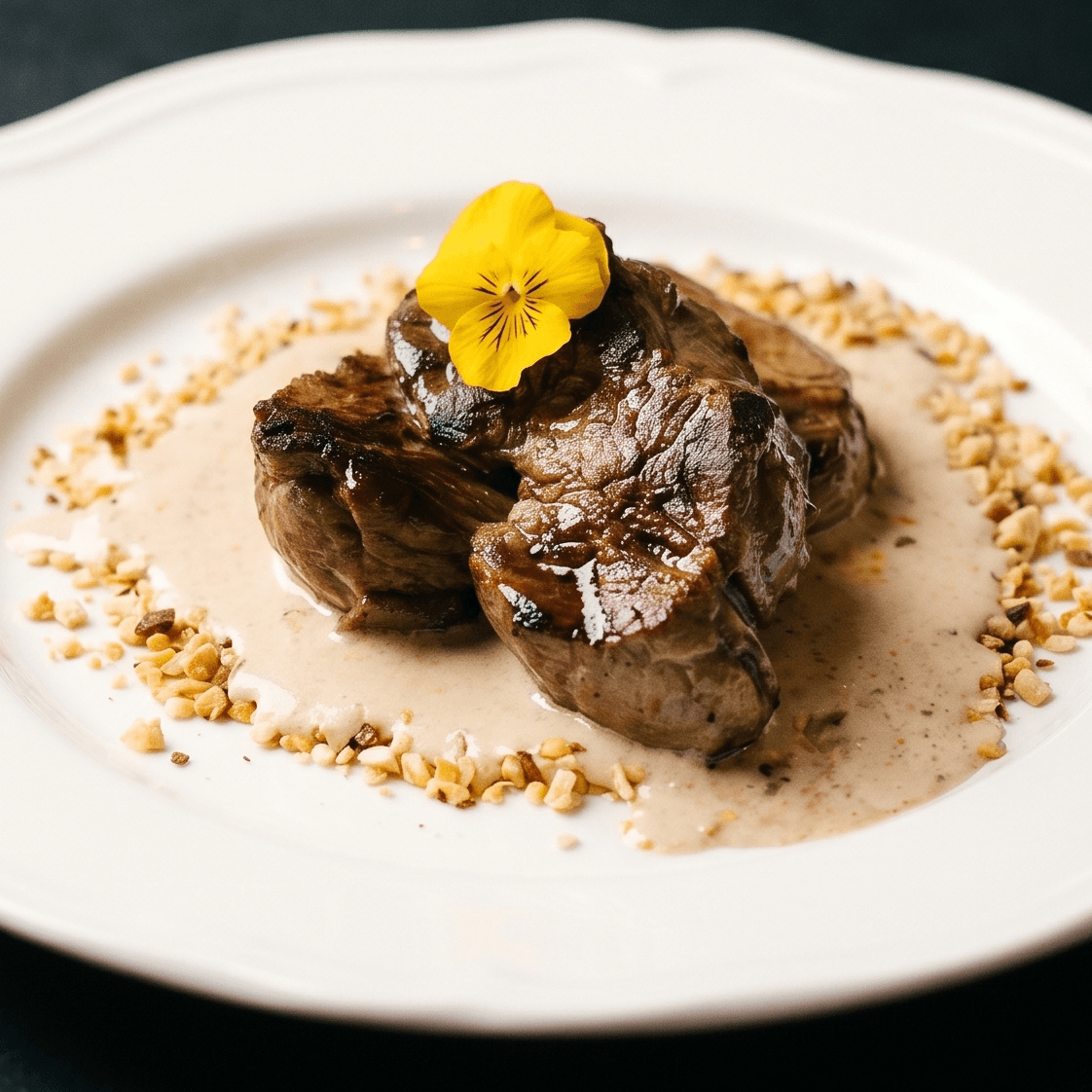 Filetto con salsa alle nocciole